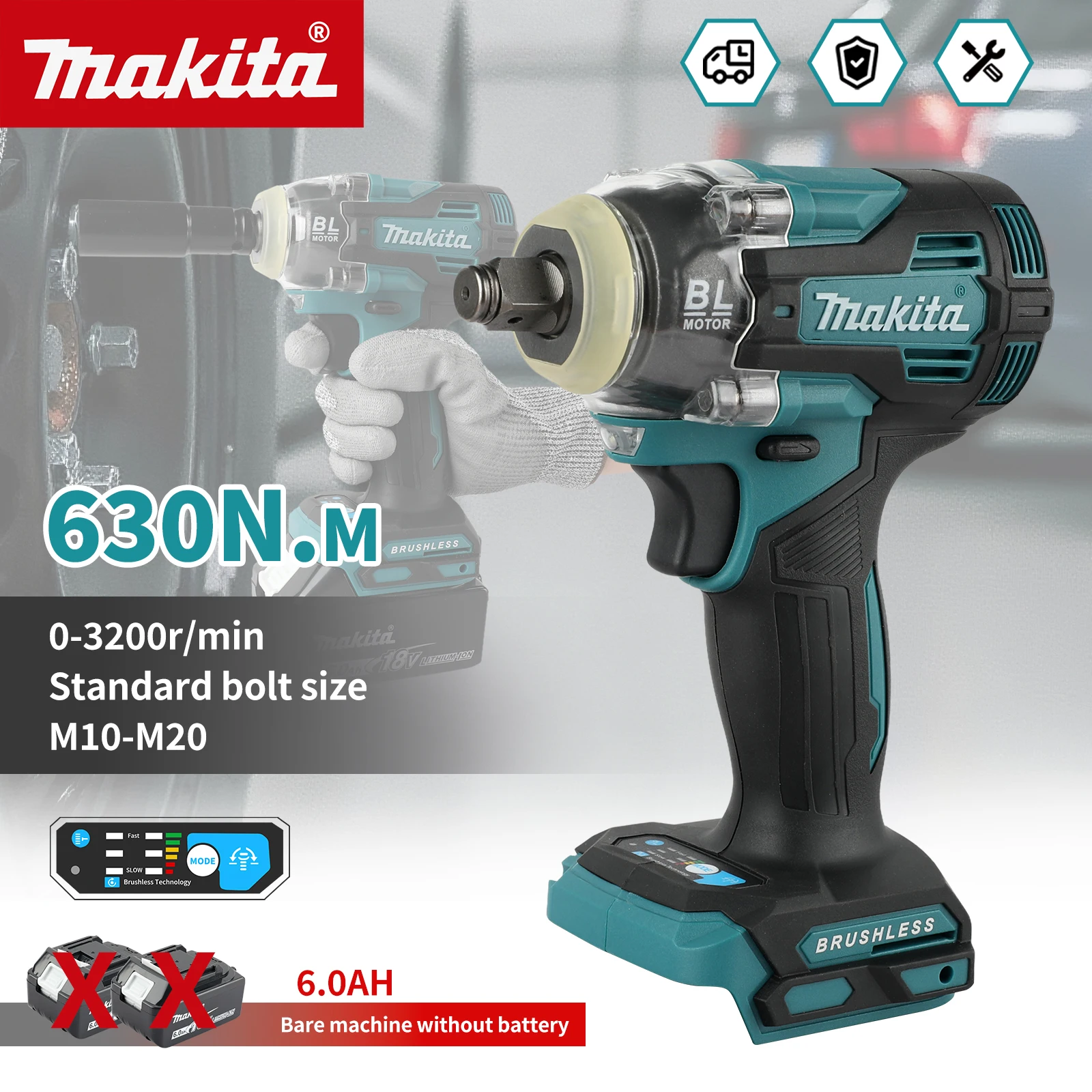 Workshop Use Tools - Untuk Impact Wrench Makita TW004G, tahan