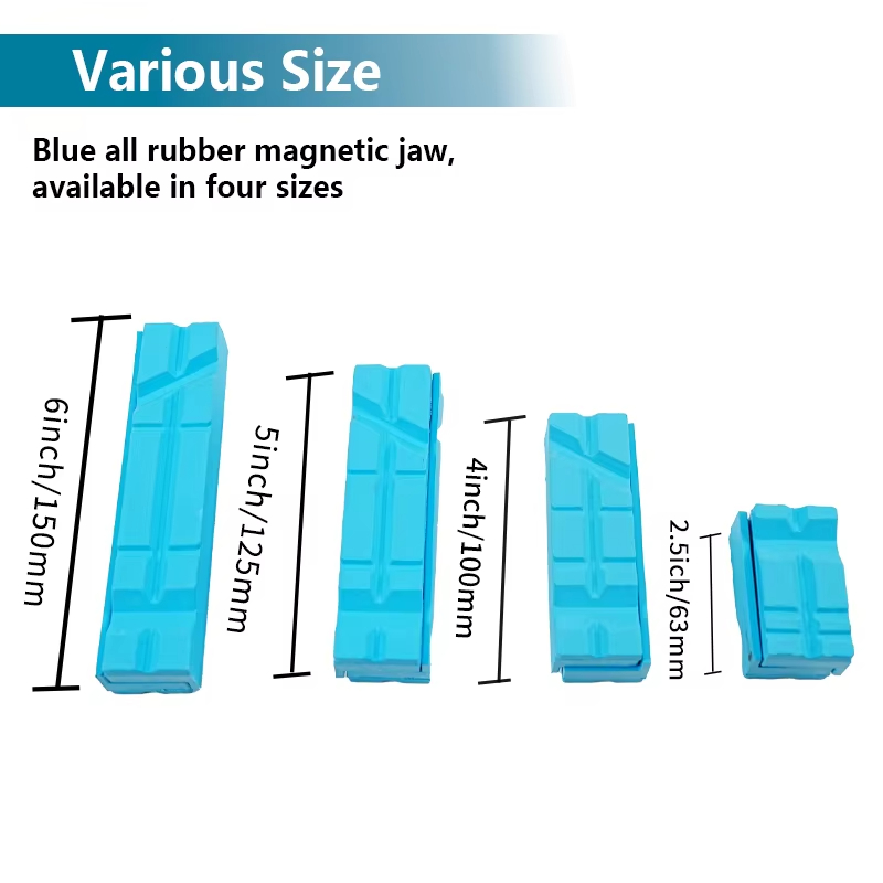 Workshop Tools Vice - Catok Karet Biru Penutup Pelindung Magnetik