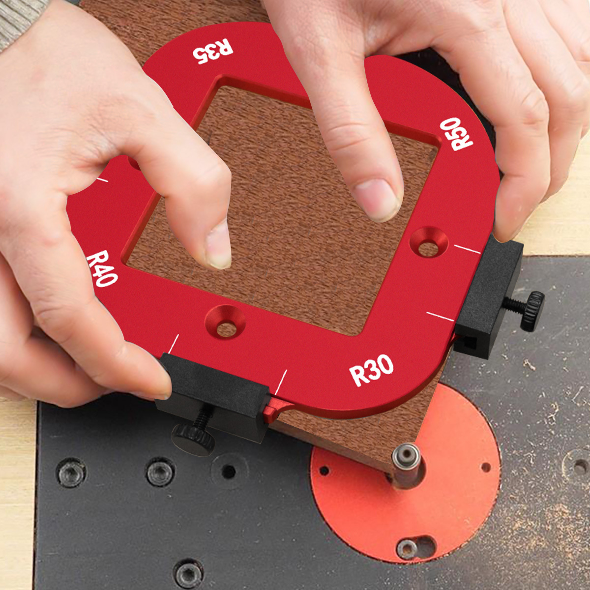 Dowel Jig Kit - Set Template Radius Sudut Bulat Aluminium