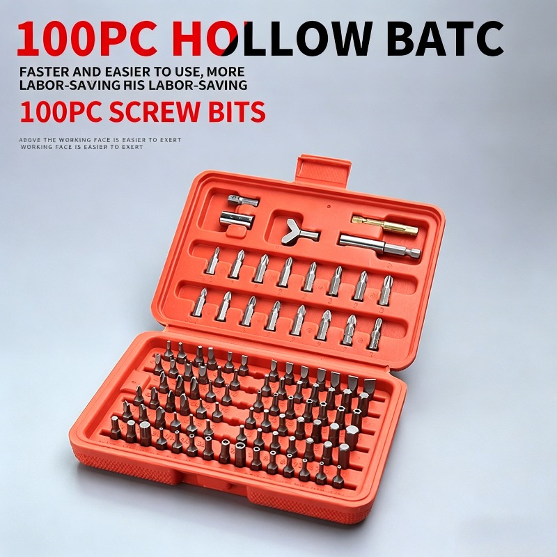 Workshop Use Tools - 100PCS Set Mata Obeng, Kit Mata
