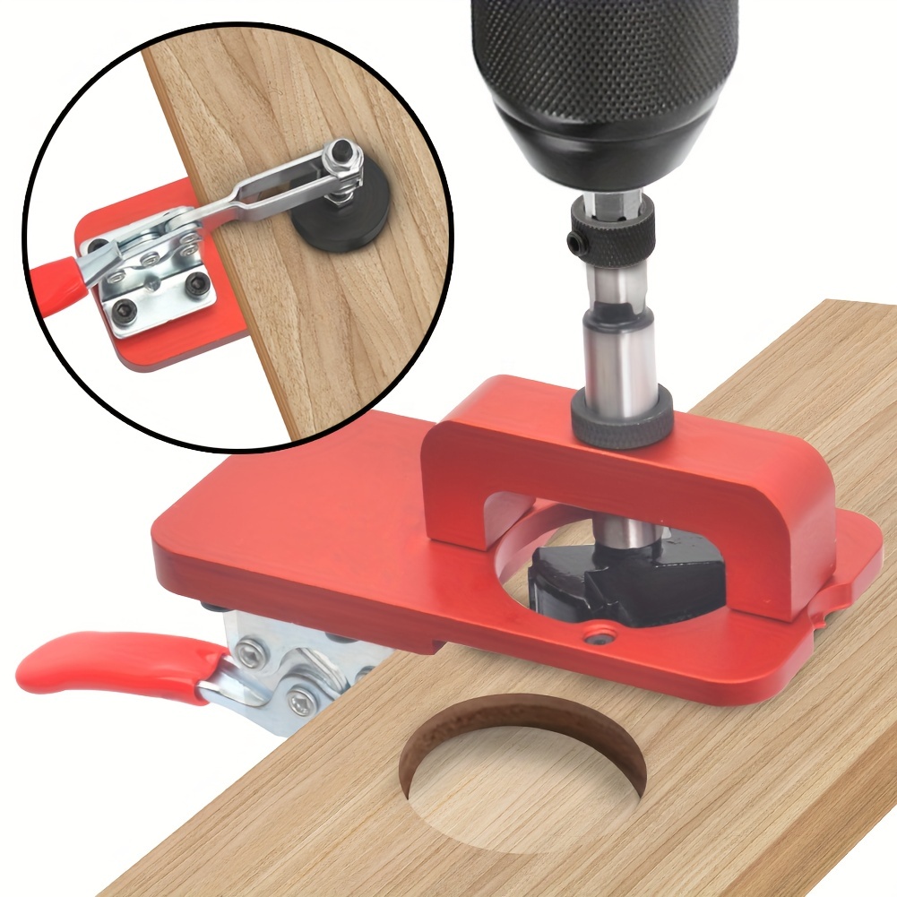 Dowel Jig Kit - Bor engsel tersembunyi 35mm, panduan Jig
