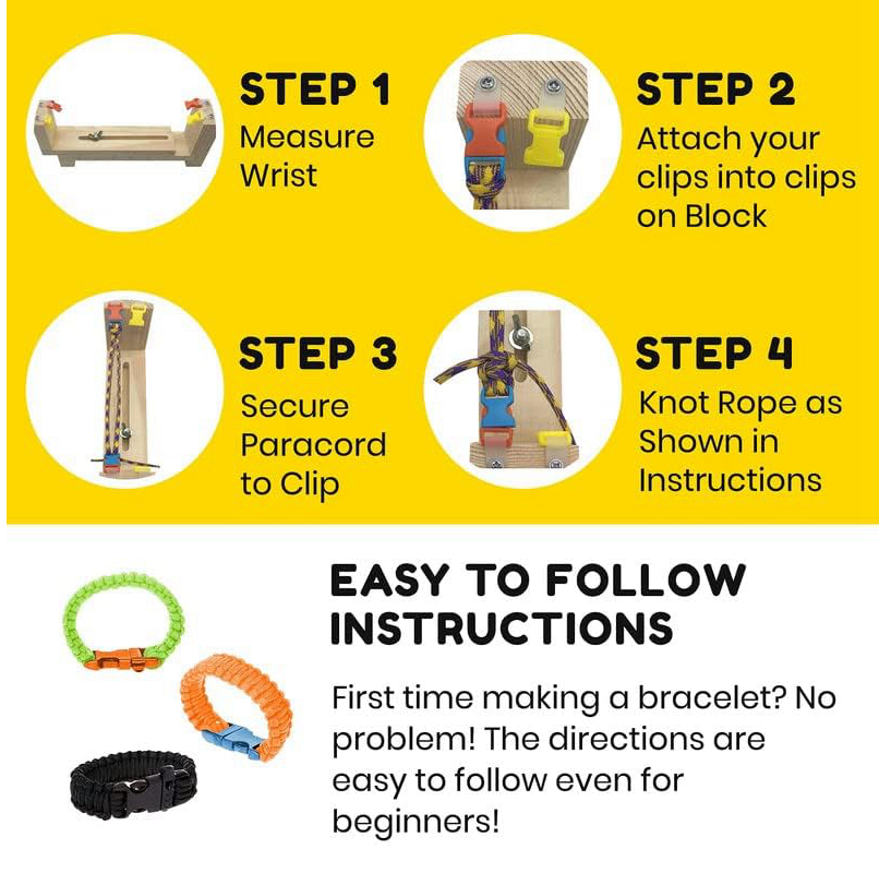 Paracord kayu Jig gelang pembu - Dowel Jig Kit ulasan dan harga